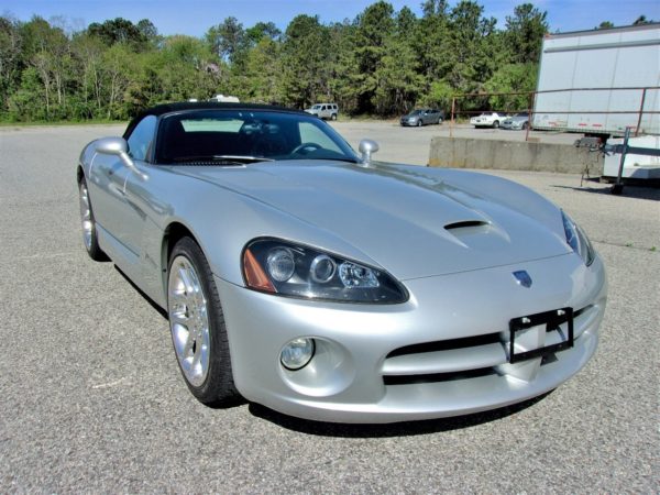 front of silver viper convertible for sale by maltz auto auctions