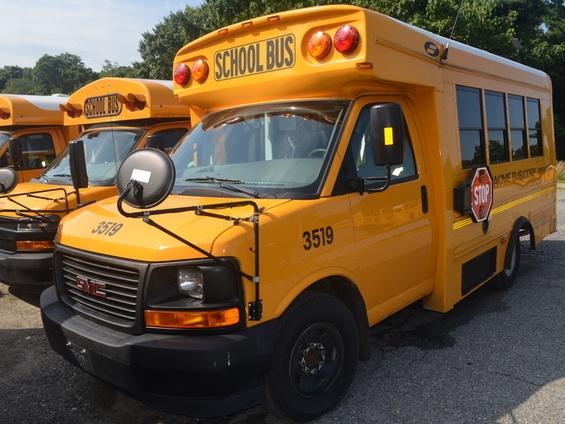 front view of school bus for sale at maltz auto auctions