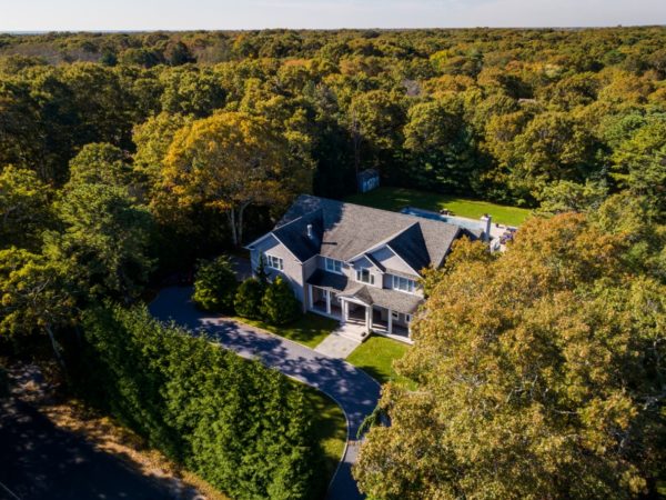 birds-eye view of 5,500 square foot hamptom house for sale at maltz auctions