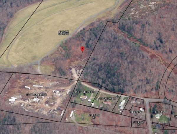 aerial shot of 4.6 acre commercial lot for private sale by maltz auctions