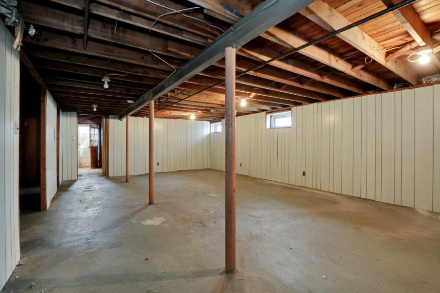 basement area of home for sale at maltz auctions in new york