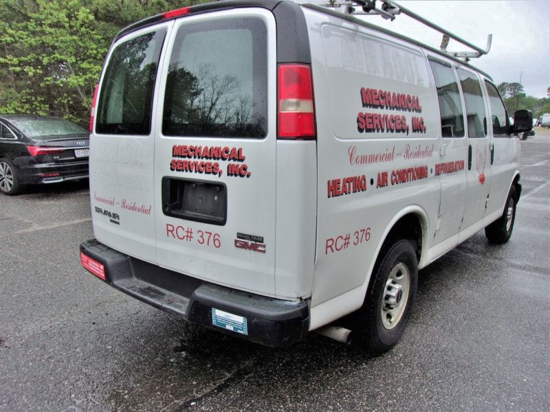 back of white van for sale at maltz auto auctions