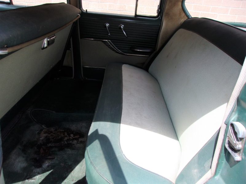 Backseat of old Pontiac car up for auction at Maltz Auctions