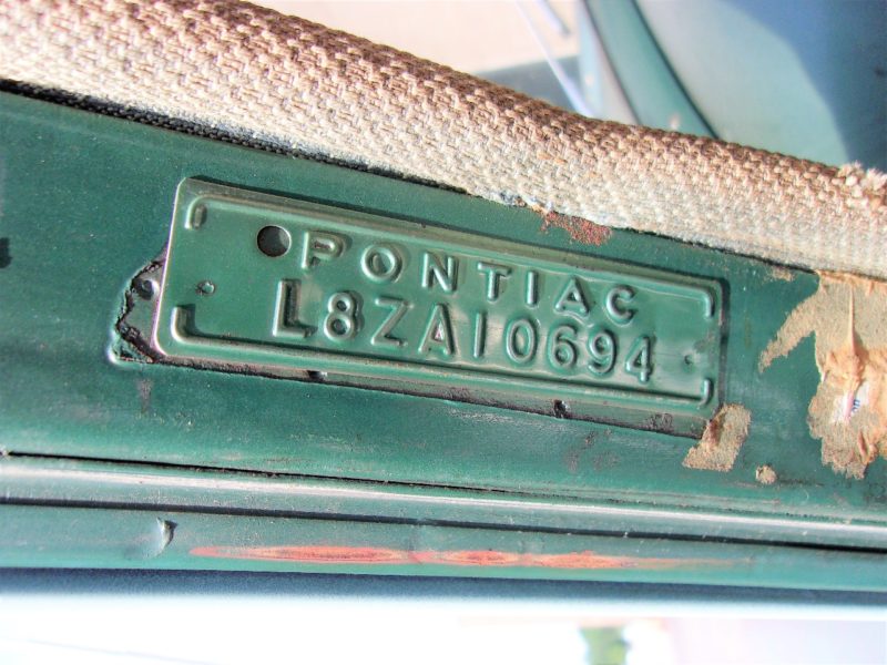 Close up of old classic Pontiac Logo