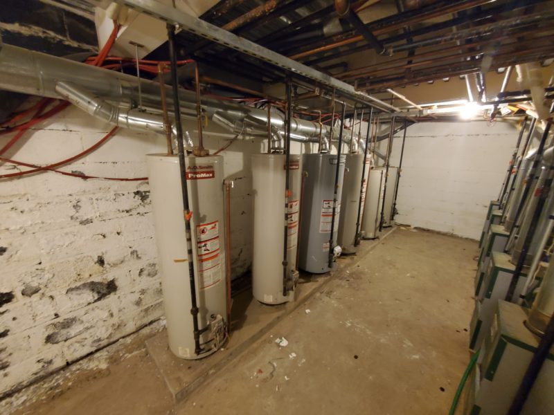 water heaters of 7,600 square foot renovated building up for auction