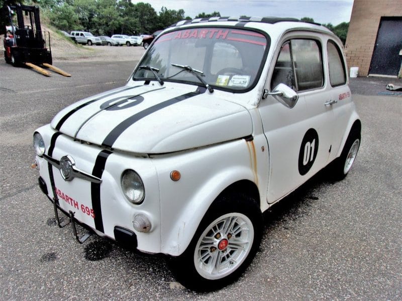 Angled frontside view of Abarth 695 vehicle - buy at Maltz Auctions in New York