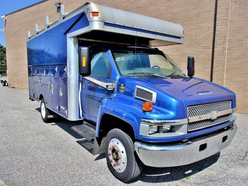 Blue Ford truck up for auction at Maltz Auctions in New York City