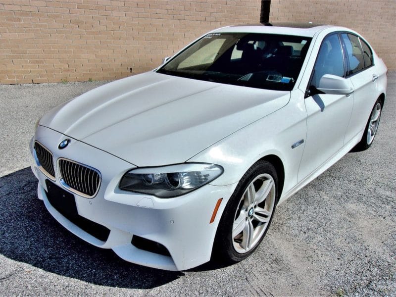 White BMW car up for auction at Maltz Auctions in New York City