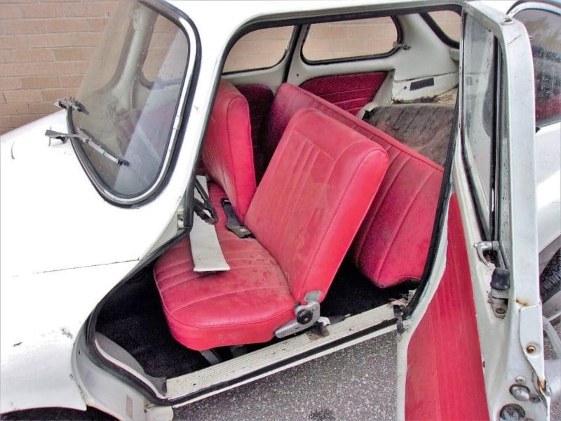 Interior of Subaru vehicle up for auction at Maltz Auctions