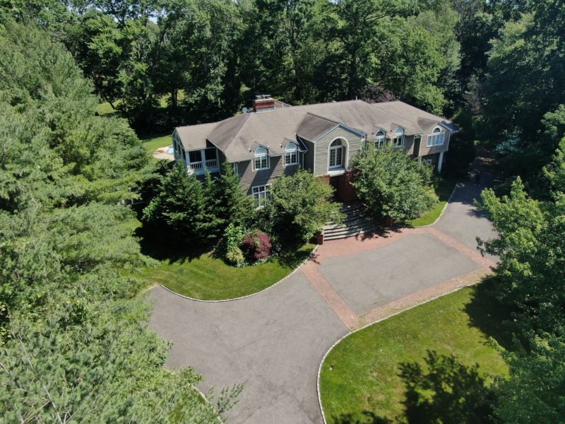 birds-eye view of 6 bedroom home on 2 acres up for sale