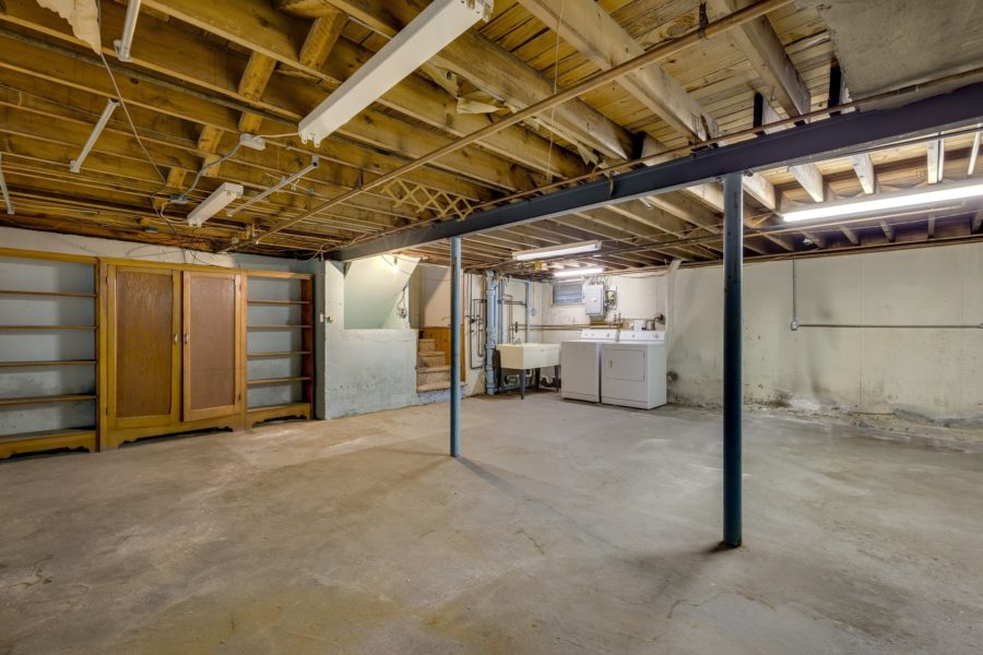 basement of 3 bedroom home for sale at maltz auctions