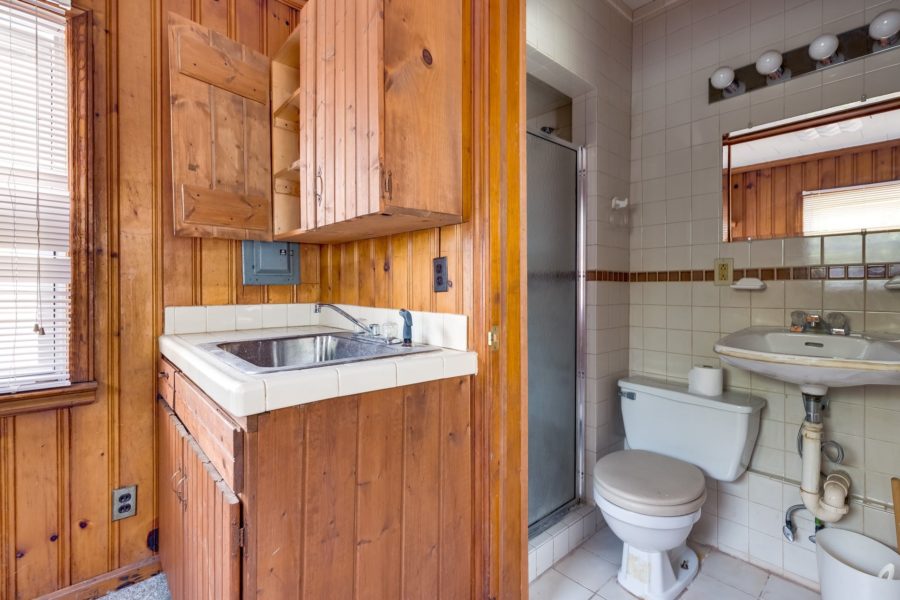 basement bathroom of 4 bedroom home for sale at maltz auctions