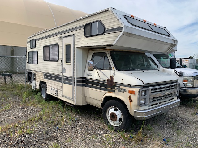 Camper up for auto auction at Maltz Auctions