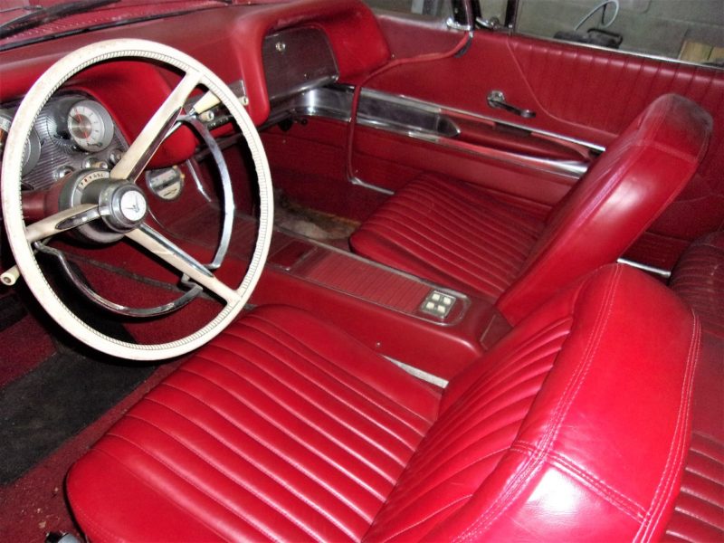 interior of thunderbird for sale at maltz auto auctions in new york city
