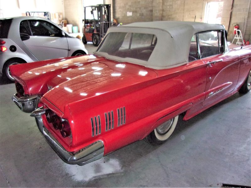 back of red thunderbird vehicle for sale at maltz auto auctions in new york city