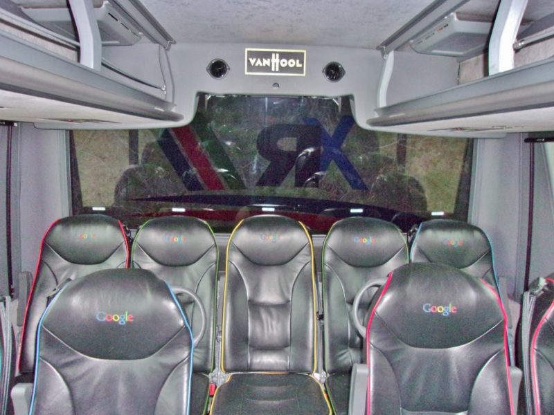 seats and back of 2011 van hool touring bus for sale at maltz auctions