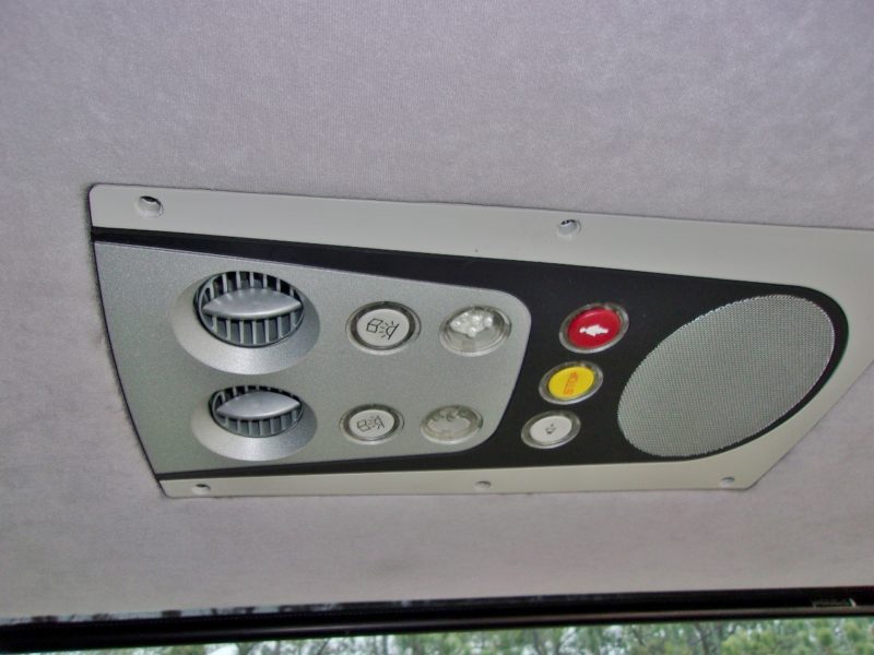 ceiling buttons of 2011 van hool touring bus for sale at maltz auctions