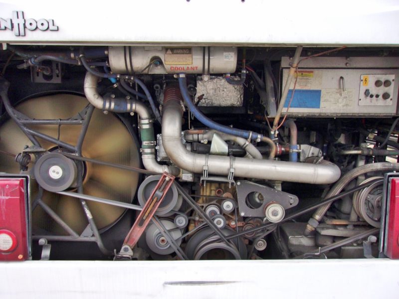 engine of 2011 van hool touring bus for sale at maltz auctions