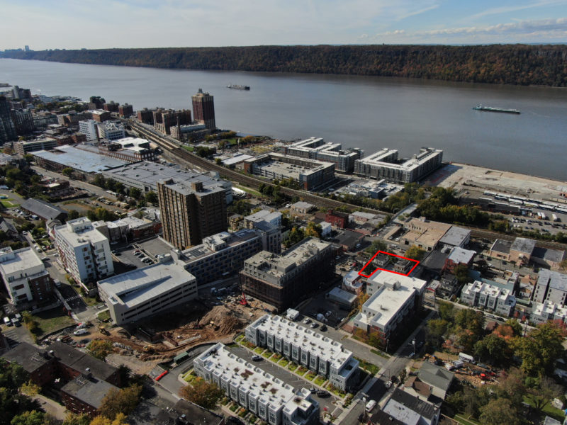 aerial view of redevelop site for sale at maltz auctions in new york