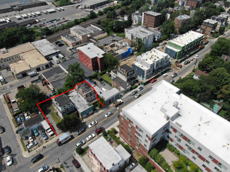 aerial view of redevelop site for sale at maltz auctions in new york